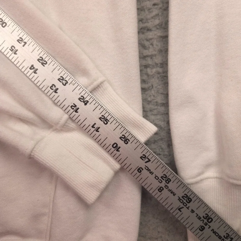 The North‎ Face Hoodie Mens M White Fleece Pullover Back Logo Graphic